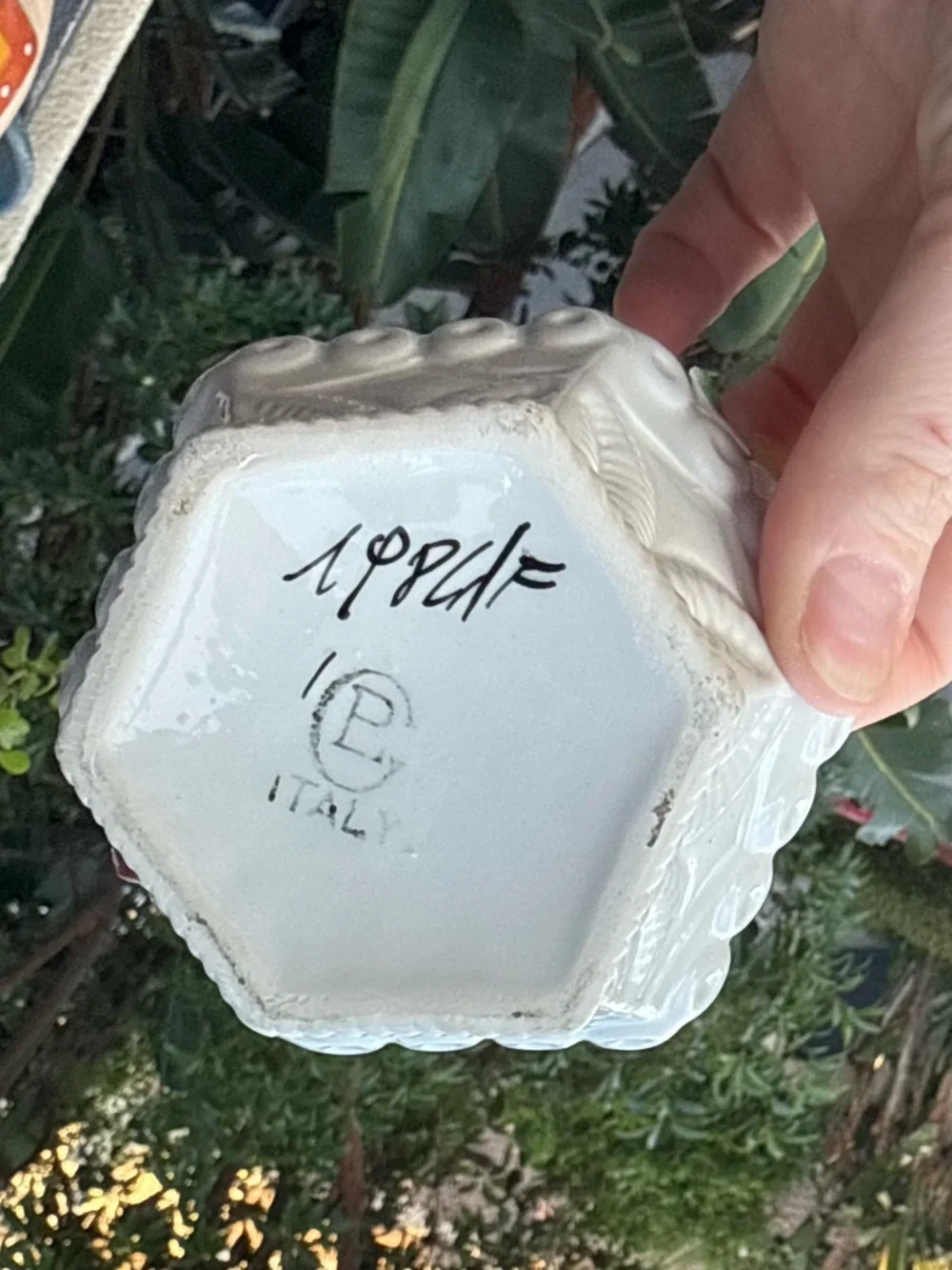White Ceramic Floral Trinket Dish